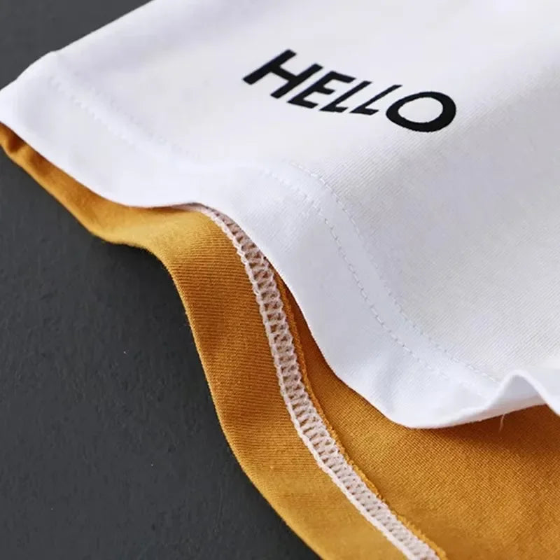 Men's Boxers Panties Fashion Letters Cotton Shorts Color Blocking Man Underwear Boxers Breathable U Convex Underpants PB3259