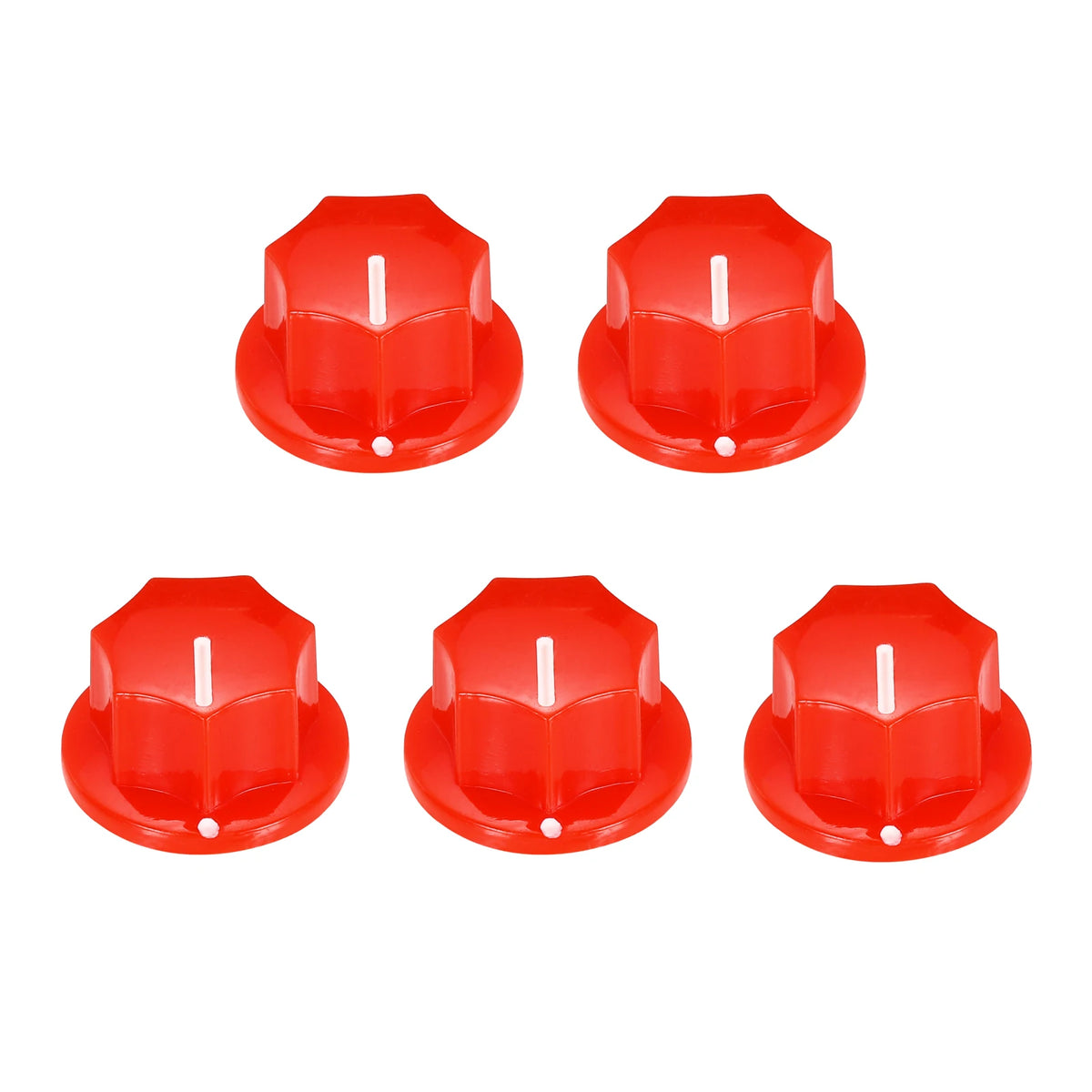 5/10Pcs ABS and Copper Potentiometer Knobs 1/4" Volume Tone Control Top Hat Knob for Guitar Instruments Audio Mixer Amplifier