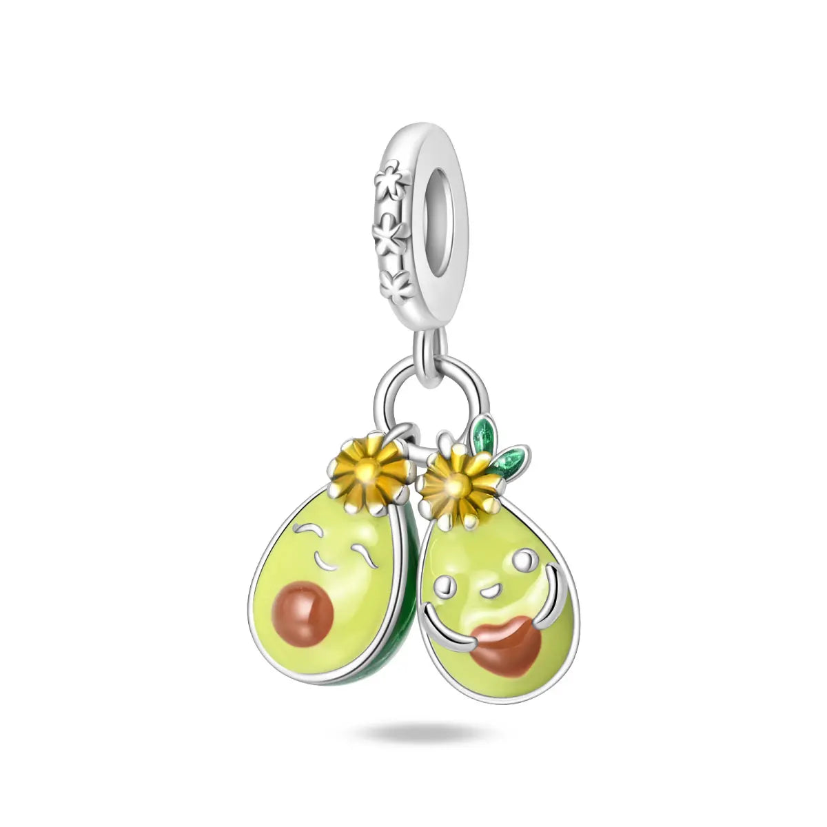 New 925 Silver Plated Strawberry Cherry Avocado Fruit Charms Beads Fit 3mm 925 Original Bracelets DIY Birthday Jewelry Gift