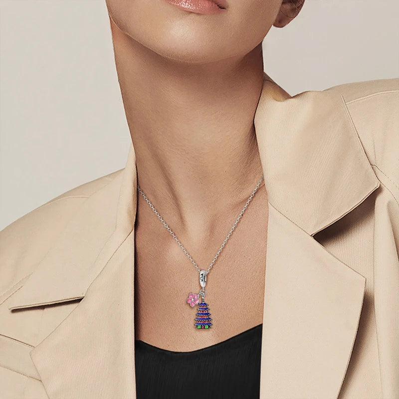 New Original Charm Beads 925 Sterling Silver Butterfly Hot Air Balloon Dangle For Bracelet Women Girl Fine DIY Jewelry Gift