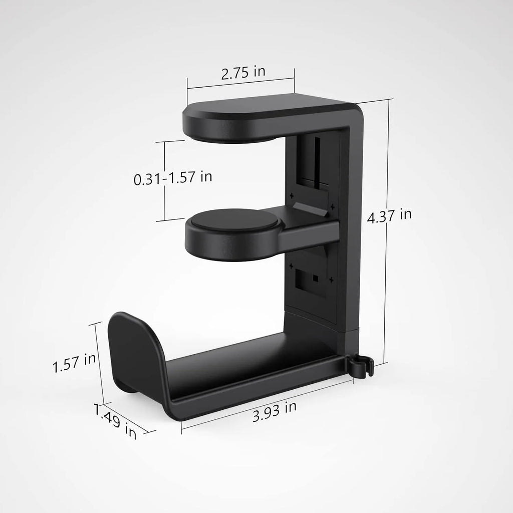 No Punch Table Clip Hook Headphone Holder 360 Degree Rotating Headphone Holder Miscellaneous Storage Hanging