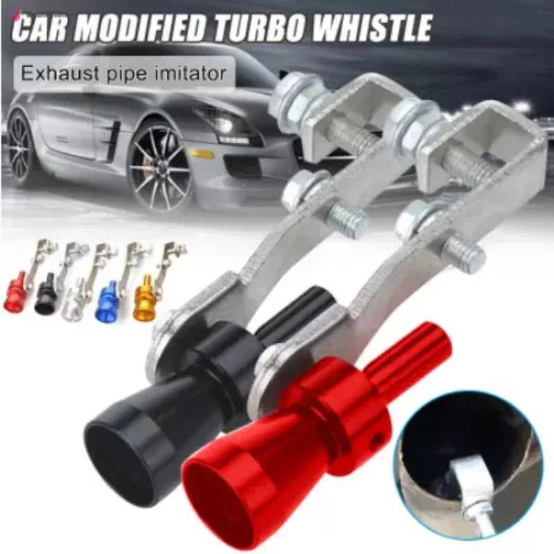 Professional Aluminum Turbo Sound Exhaust Muffler Pipe Whistle Car Blow Off Valve Tip Simulator Whistler Accessories