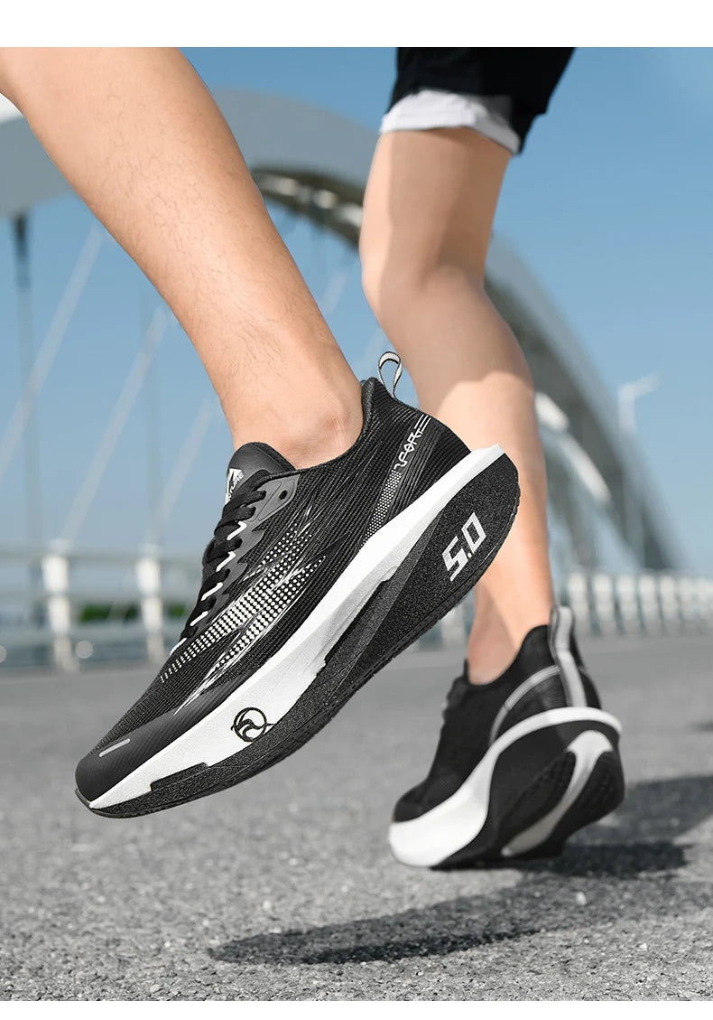 Men Sports Speciality Running Shoes Marathon Carbon Board Breathable Light Comfortable Women Athletic Nonskid Sneakers 2026 New