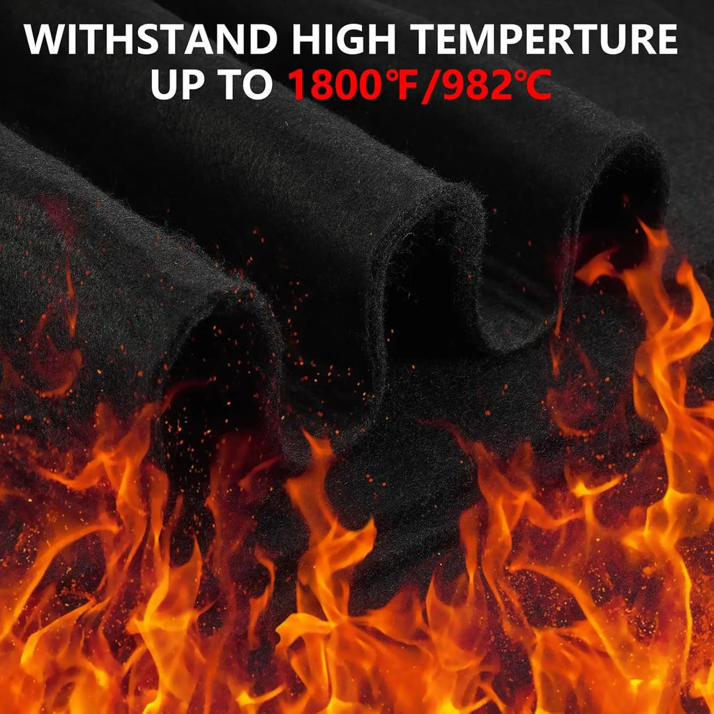 2mm/5mm Pre Oxidized Fiber Fireproof Welding Blanket Nonwoven Heat Resistant Mat for Solder Welding Insulation Pad
