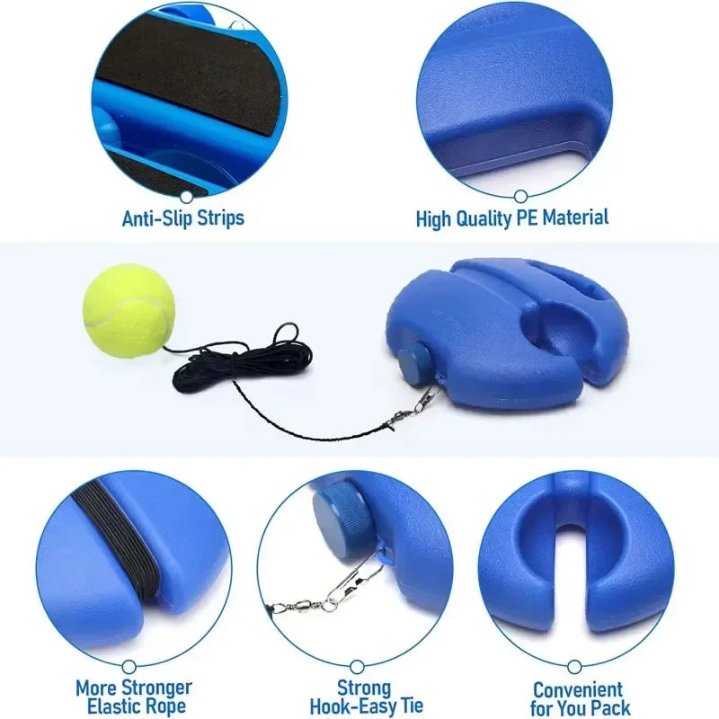 1-20pcs Heavy Duty Tennis Training Aids Base With Elastic Rope Ball Practice Self-Duty Rebound Tennis Trainer Padel Accessories