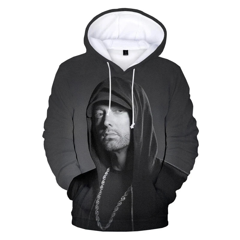 Rapper 3D Printed Eminem Hoodies Hip Hop Long Sleeve Sweatshirts Men Women Hoodie Autumn Hooded for Fashion Pullovers