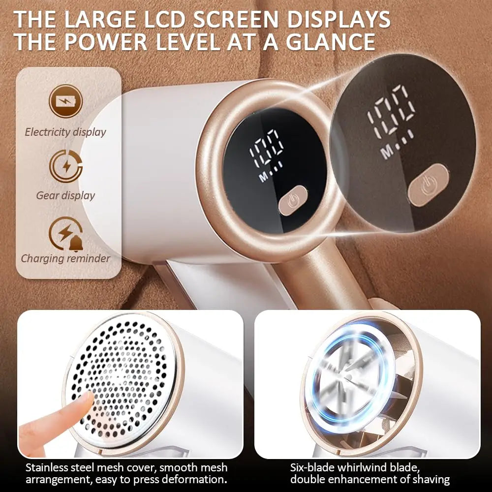 Lint Remover For Clothes USB Hair Ball Trimmer Portable Electric Lint Remover Clothes Sweater Fabric Shaver 3-Speed Hairball