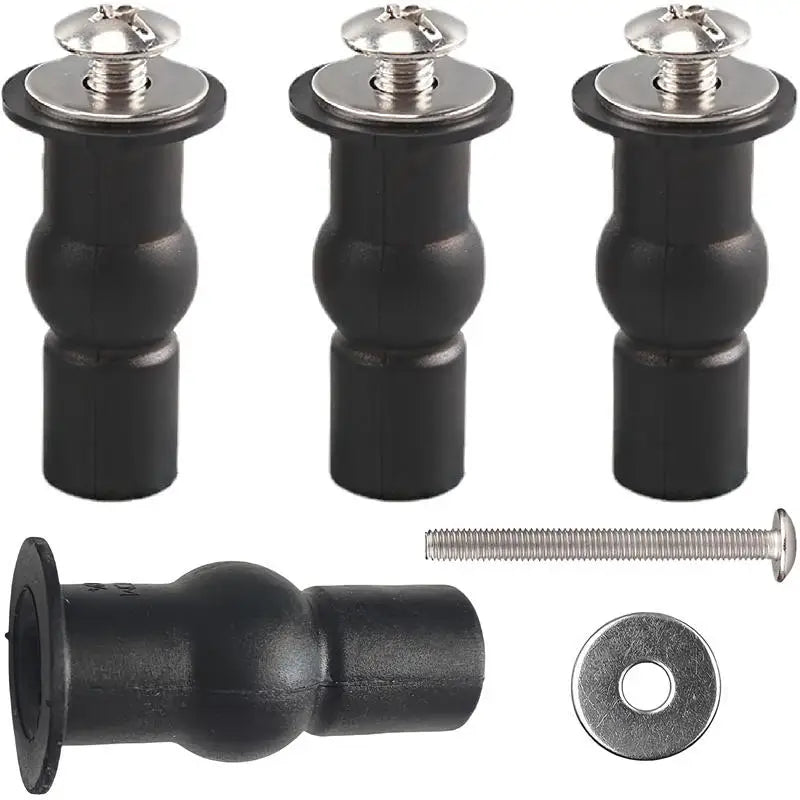 2pcs Expansion Screw Toilet Seat Top Fix Seat Hinge Hole Fixings Well Nut Screw Rubber Back To Wall Toilet Cover Accessories