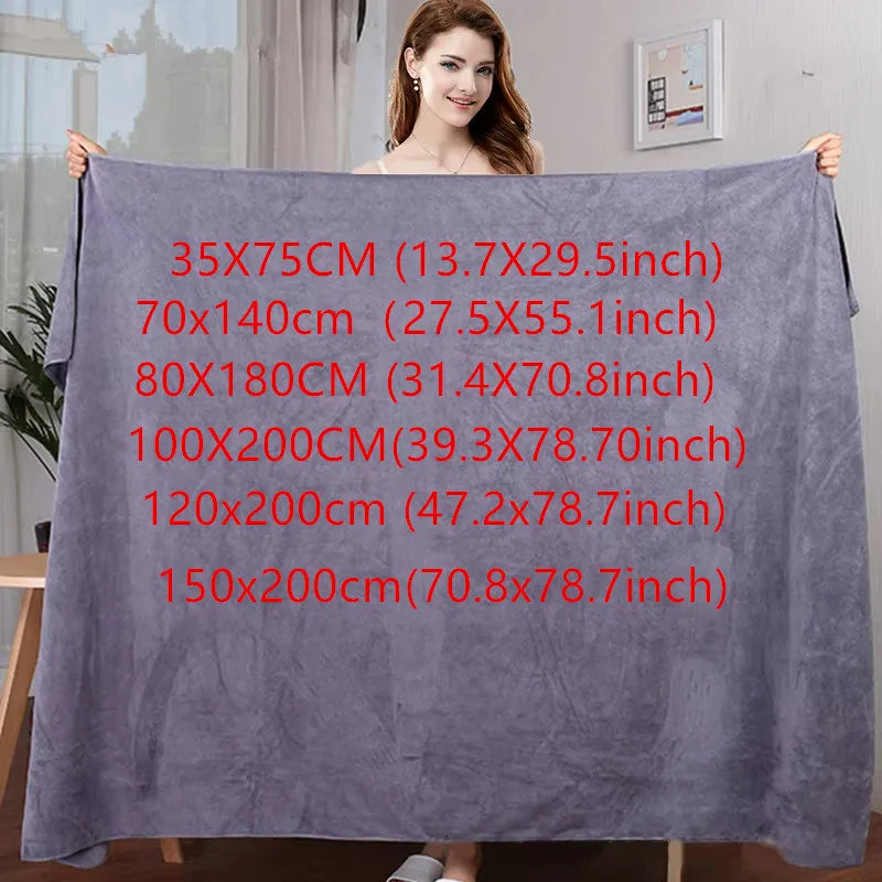 Large bath towel for home use, absorbent and soft wrap, body beauty salon, adult bath towel