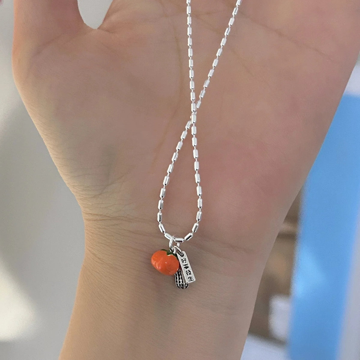 925 Silver Necklace Punk Wealth Good Wish Matte Ball Bread OT Clasp Stackable for Women Girl Jewelry Gift Dropshipping Wholesale