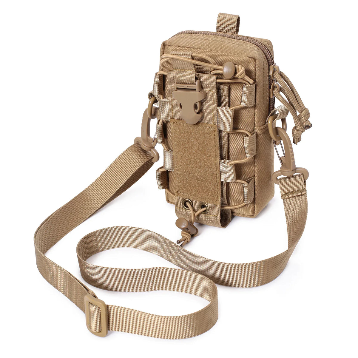 Molle EDC Water Bottle Pouch Canteen Kettle Carrier Holder Outdoor Sports Phone Holder Travel Camping Hiking Hunting Waist Bag