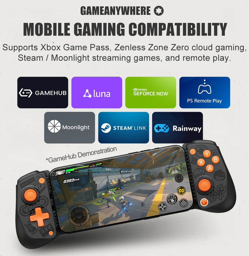 Comando para Telemóvel GameSir X5 Lite Zenless Zone Zero Edition para iPhone 17 16 15, Android, iPad Mini e Tablet Y700