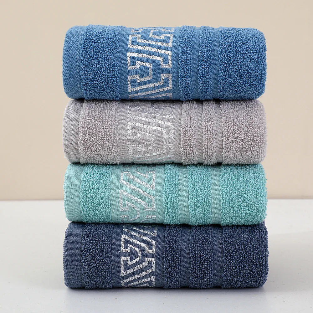 Household Large Face Towel, Absorbent Non Shedding Face Towel, Simple Geometric Striped Face Dry Hair Towel, Travel Towel