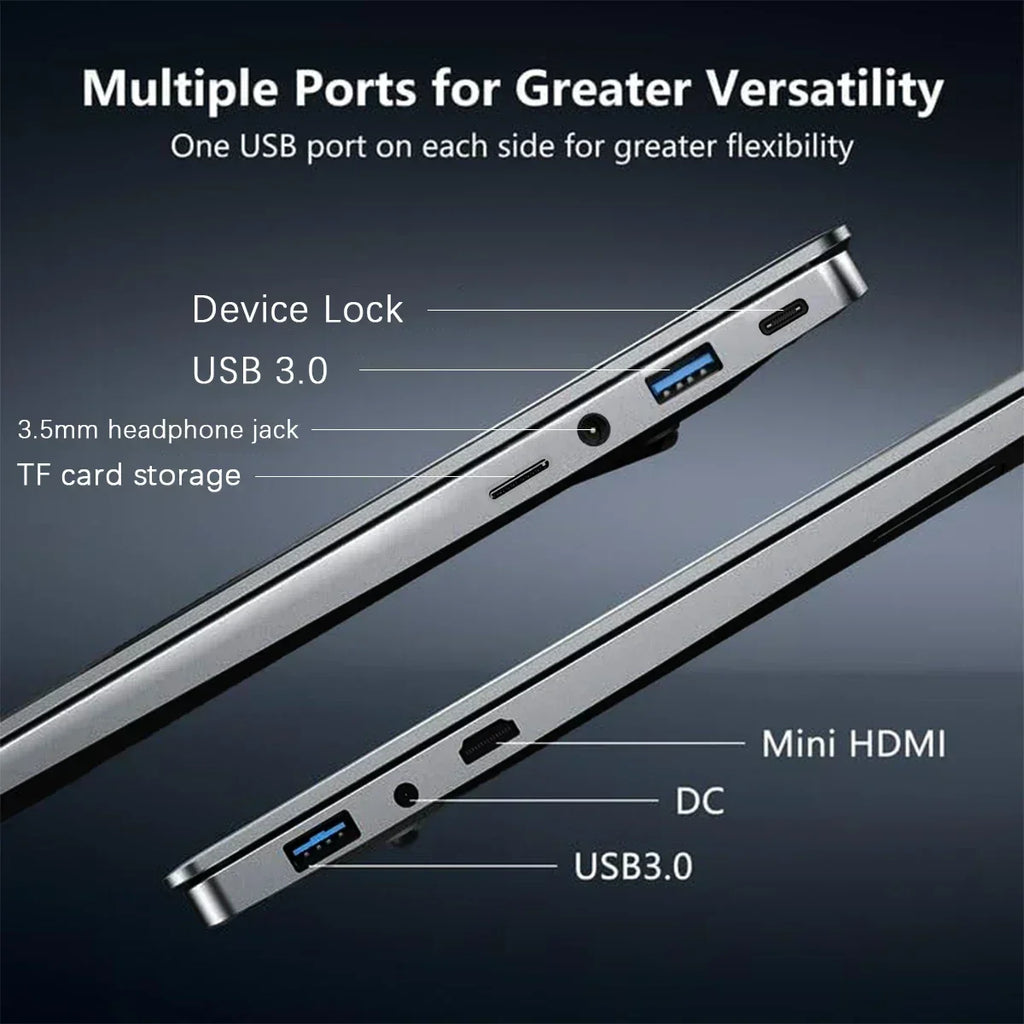 14.1" Ultra Slim Portable Laptop Intel Core I9-10980HK Win11 Pro 16GB RAM 2TB SSD FHD WiFi6 BT5.2 Gaming Office Student Notebook