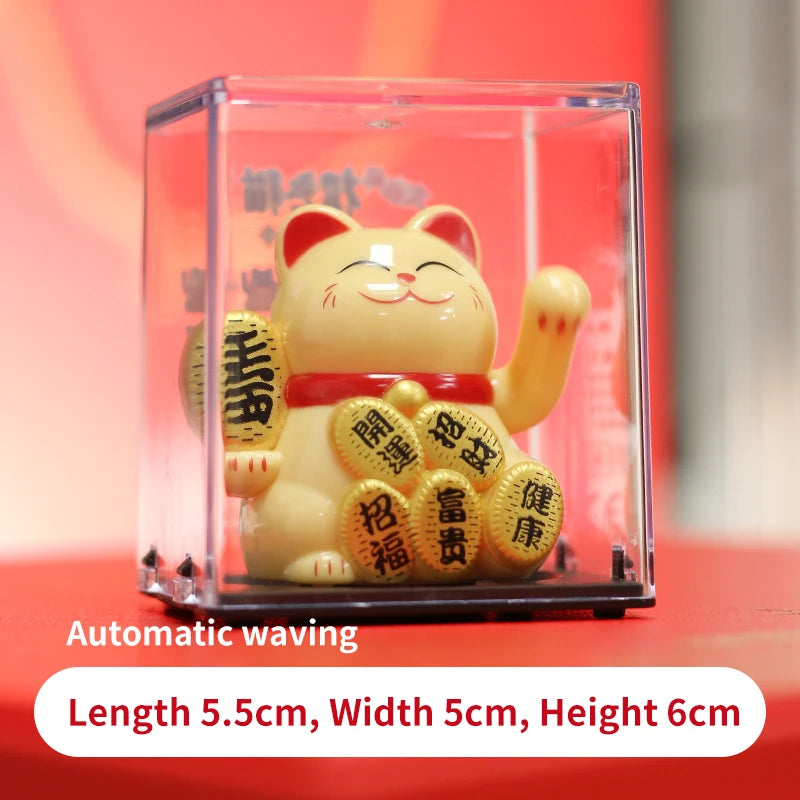 Solar Luck Cat Waving Cat Solar Powered Cat Solar Powered Cute Waving Cat Good Luck Wealth Welcoming Cats Home Display Car Decor