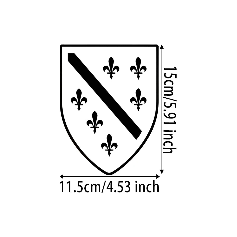 11.5x15cm Bosnia and Herzegovina Bosna Coat of Arms Flag Vinyl Sticker for Cars, Trucks, Motorcycles, Laptops, Windows, Glass