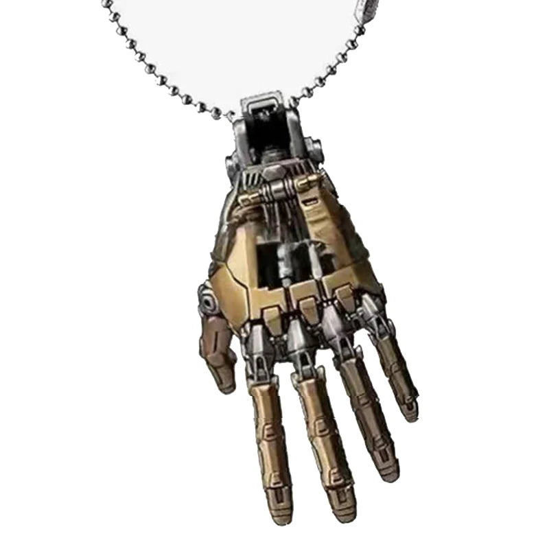 Hot Mechanical Bionic Hand Pendant With Chain For Men Women Creative Movable Finger Joints Robot Hand Necklace Jewelry