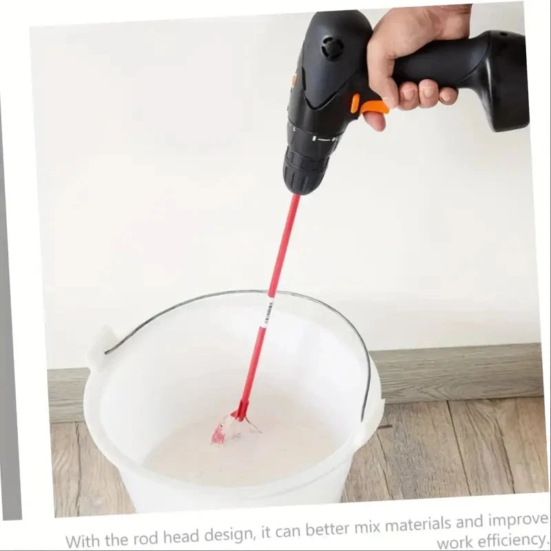 Hexagon Shaft Plaster Paint Mixer Mixing Paddle Rod For Electric Drill Construction Agitator Putty Cement Grouting Mortar Tool
