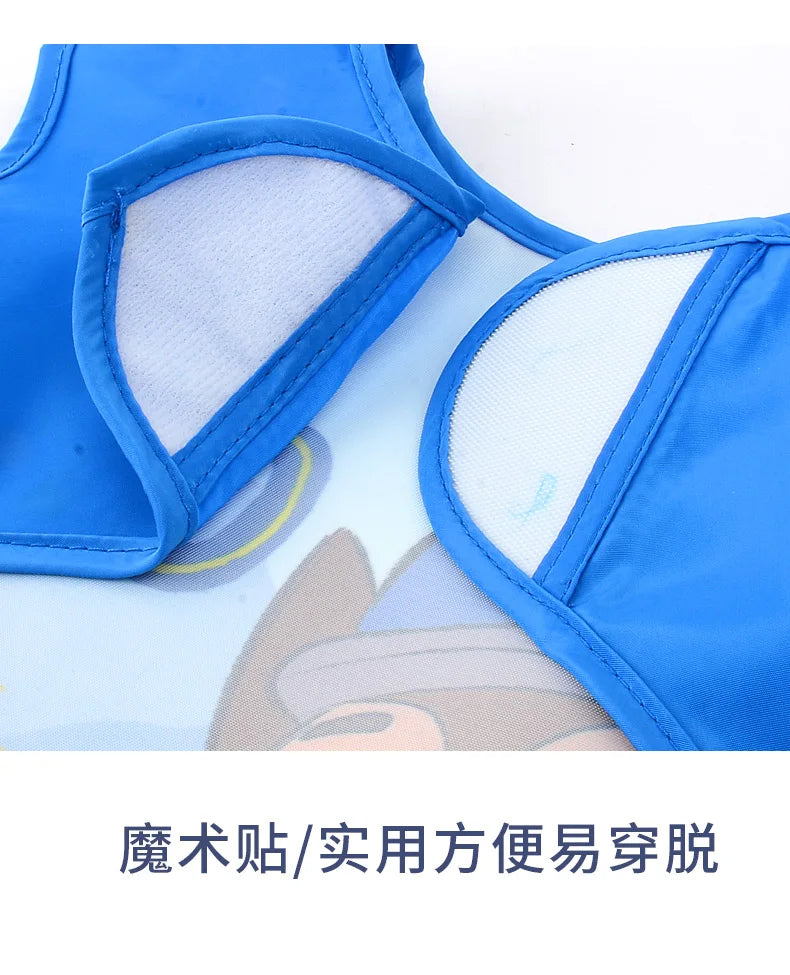 Genuine Paw Patrol Baby Bibs Colorful Cartoon Waterproof Bib Infant Eating Children Drawing Sleeveless Pocket Apron Self Feeding