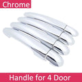 Car Door Handle Covers For Renault Megane II MK2 2003~2007 2008 Imitation Carbon Fiber Or Chrome Door Auto Stickers Accessories