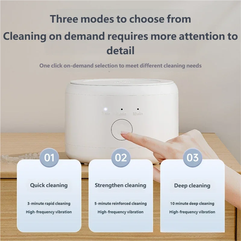 HOMEFISH Mini Dispositivo de Limpeza de Próteses Dentárias - Limpador Dentário Portátil Multifuncional para Dentes Postiços