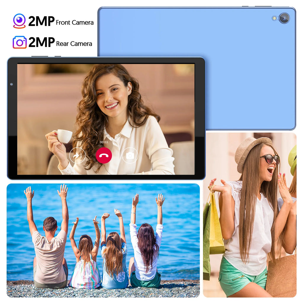 10.1 Inch Android 14 Tablet 4GB RAM (2GB+2GB) 32GB ROM Expandable up to 1TB 1280x800 HD Display 6000mAh Battery A133 Quad-core