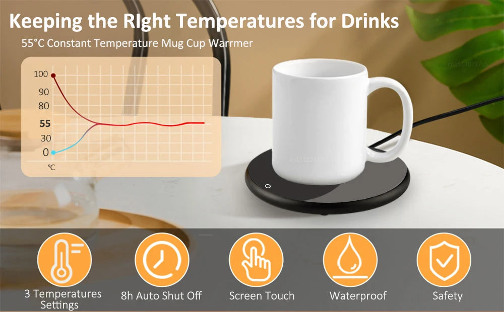 Cup Warmer USB Cup Heater Coffee Mug Warmer For Home Office Electric Heating Coaster Desktop Milk Tea Cup Warmer Heater