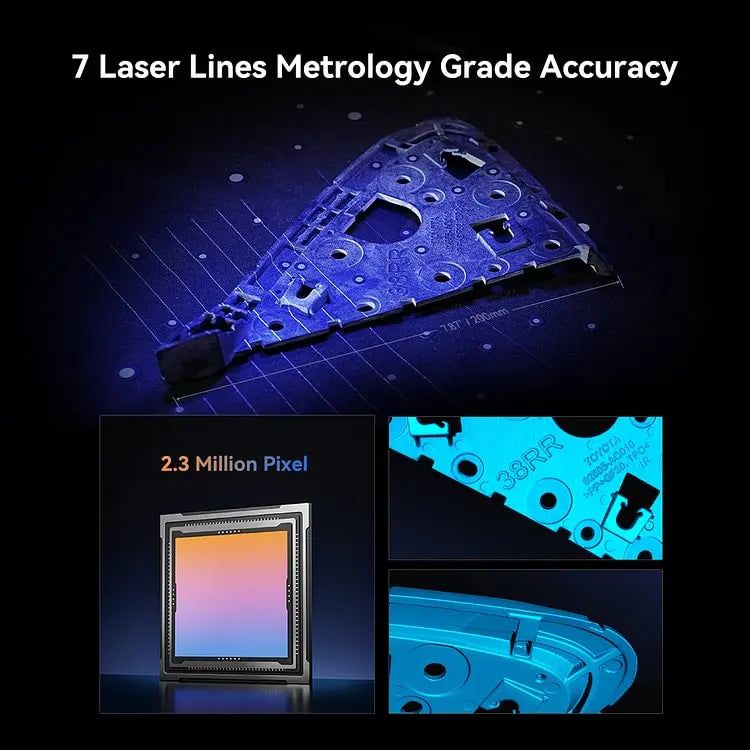 Creality 3D Scanner CR-Scan Raptor Multiple-line Blue NIR 0.02mm Accuracy 60FPS Anti-Shake Tracking Scanning 24Bit Color Scanner