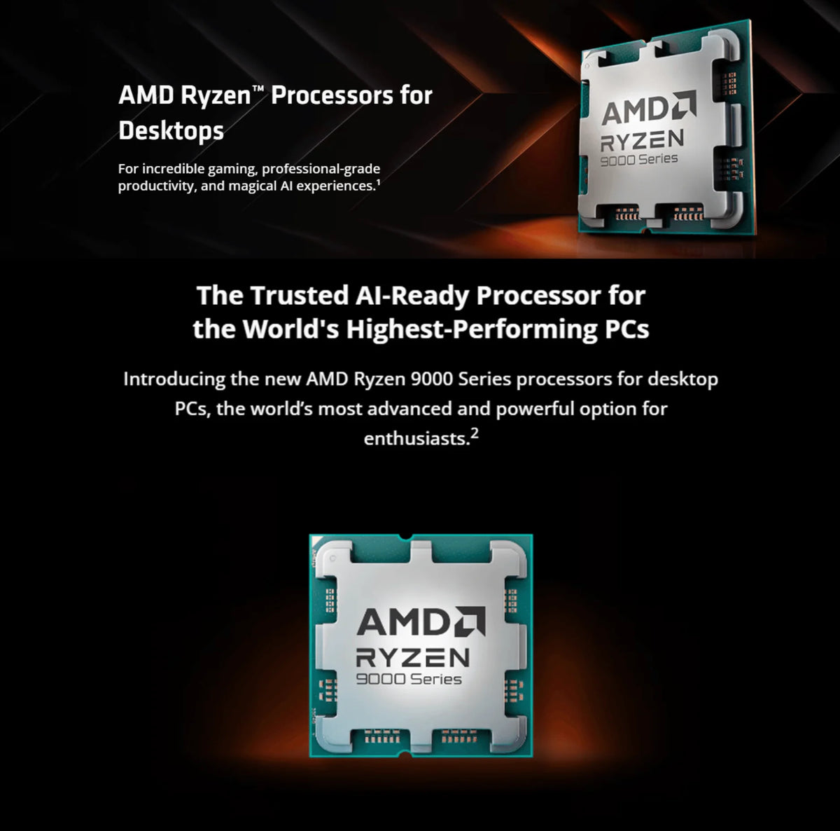 AMD Ryzen 9 9950X3D New  Processor 5.7GHz 16-Core 32-Thread 144MB Socket AM5 but without cooler