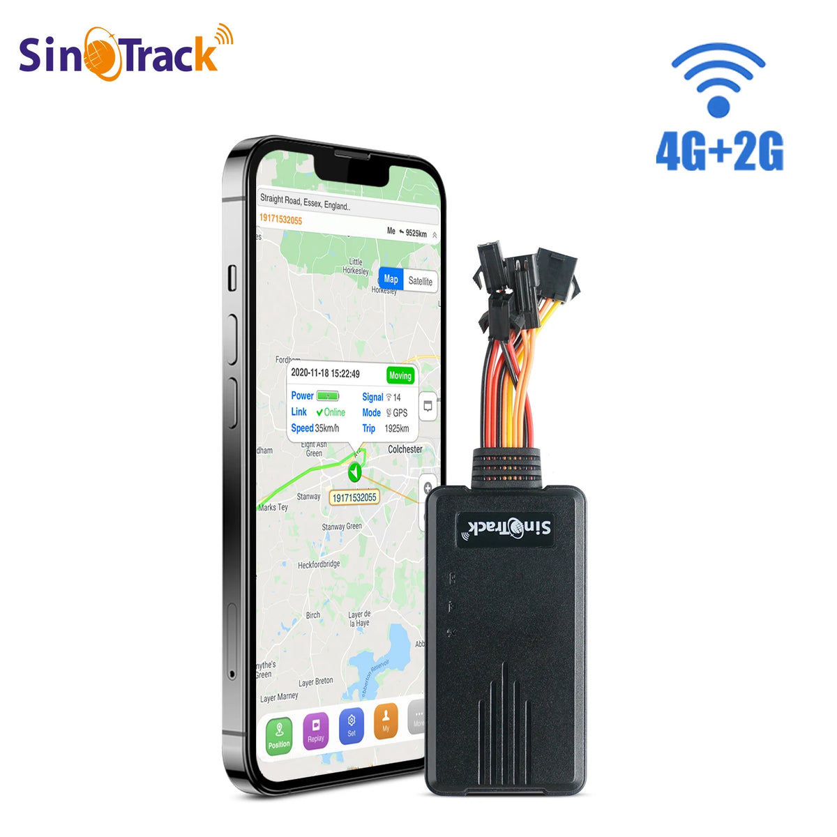 SinoTrack 4G GPS Tracker ST-906L for Car Motorcycle Vehicle Tracking Device with Cut Off Oil Power Free APP