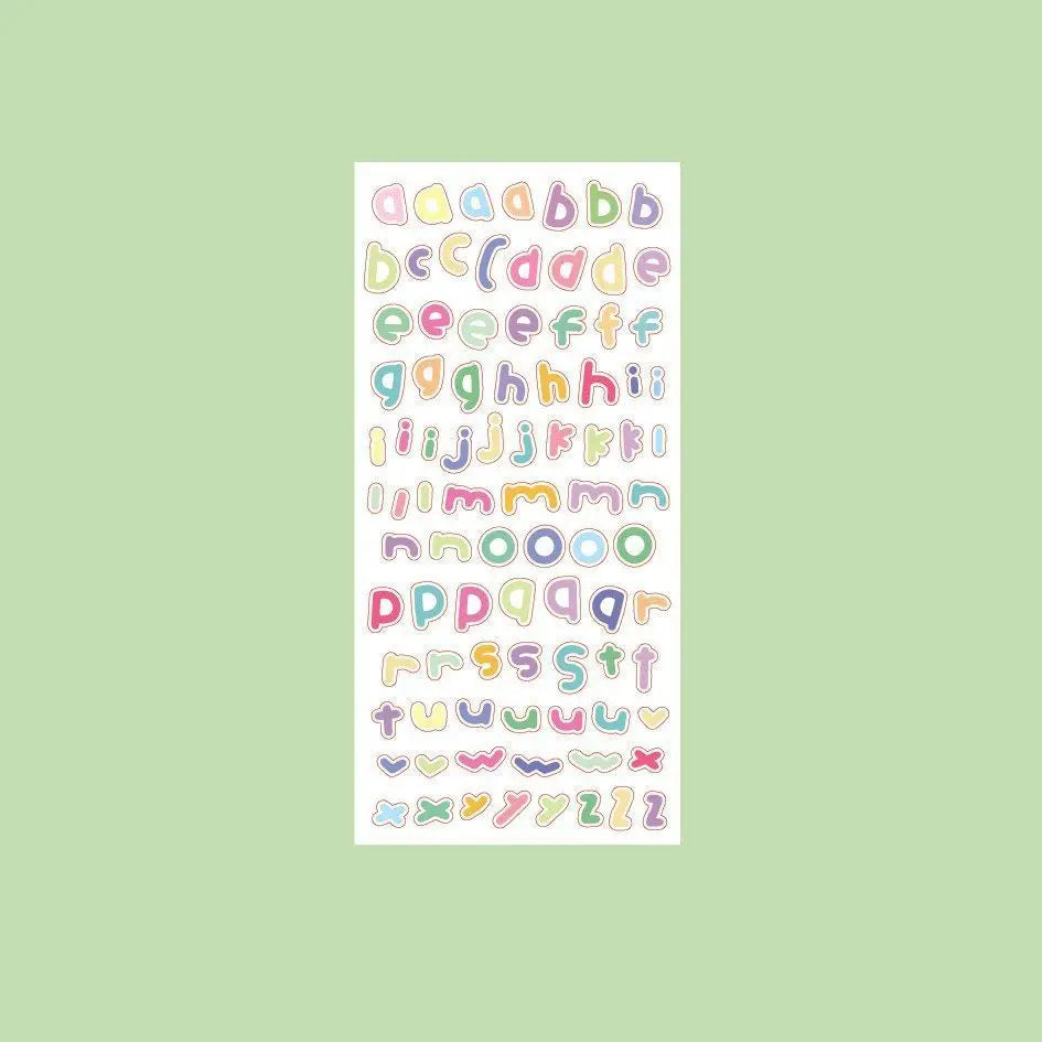 1 Piece INS New Letter Stickers Cute DIY Decals for Journal Card Making Csrapbook Sticker Stationery