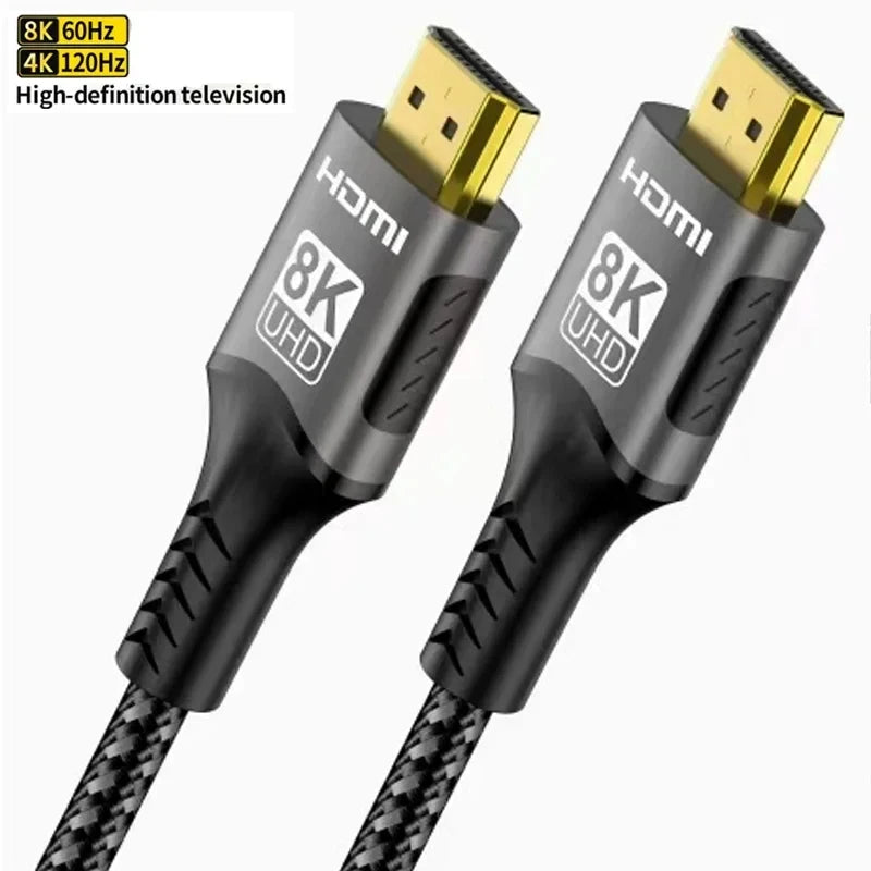 8K HDMI-Compatible Cable 4K@120Hz 8K@60Hz Cable 48Gbps Adapter For RTX 3080 eARC HDR Video Cable PC Laptop TV box PS5