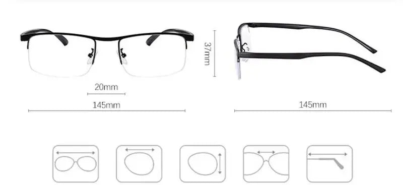 Intelligent Multifocal progressive reading glasses men women near and dual-use Anti-Blue Light automatic adjustment Eyewear