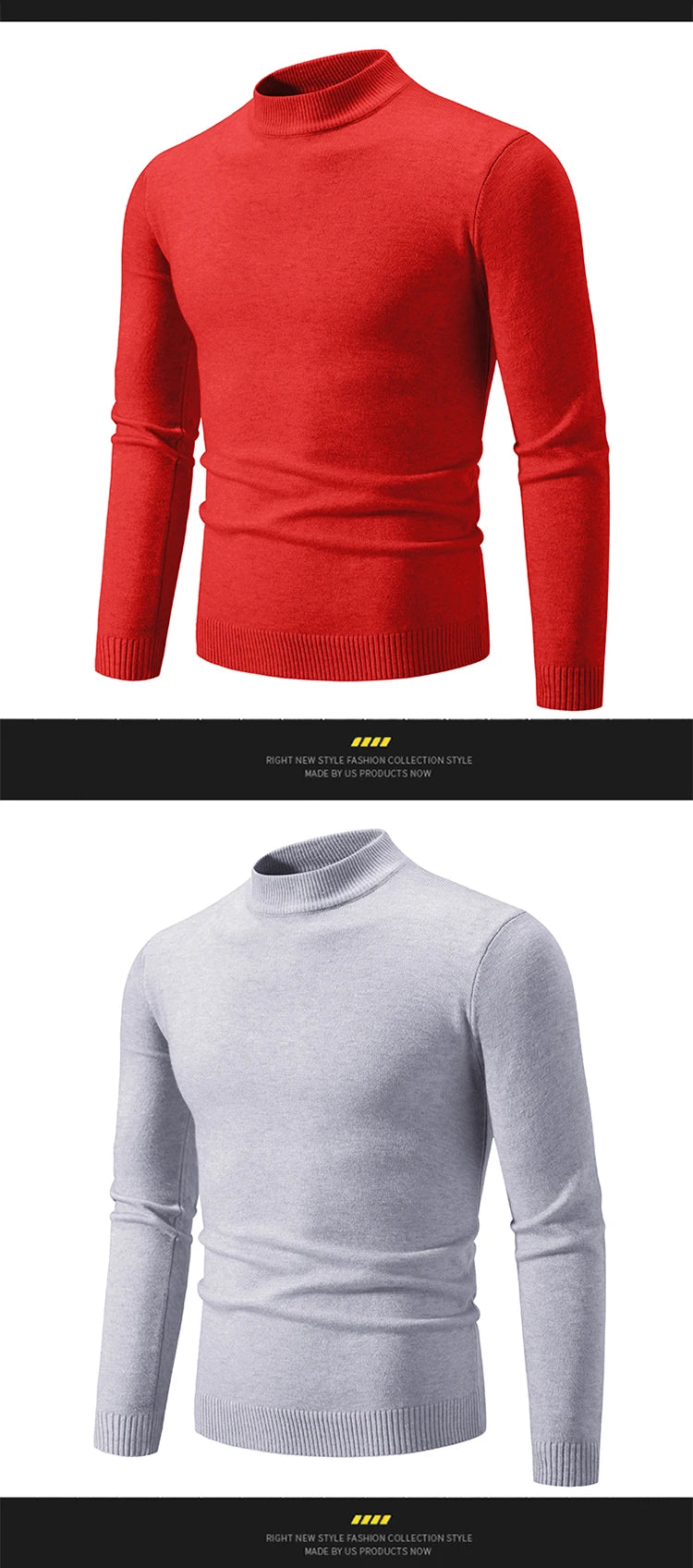New Autumn Winter Designer Fashion Half Turtleneck Knitted Sweater High Quality Mens Casual Solid Color Warm Women Sweaters