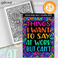 THINGS JWANT TO SAY AT WORK BUT CAN'T Coloring Book Adult Relieve Stress Bold-easy DIY  Art Self-Painting Drawing Books