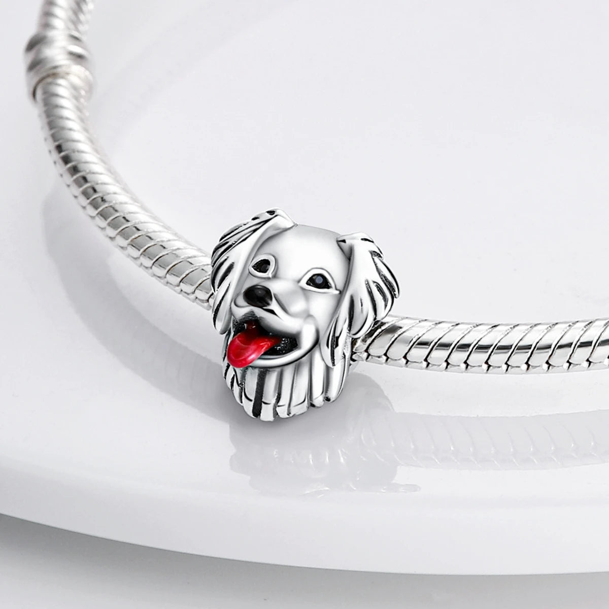 Dog Pet Charms 925 Silver Doggy Paw French Bulldog Bones Beads Fit Original Bracelet DIY Fine Jewelry
