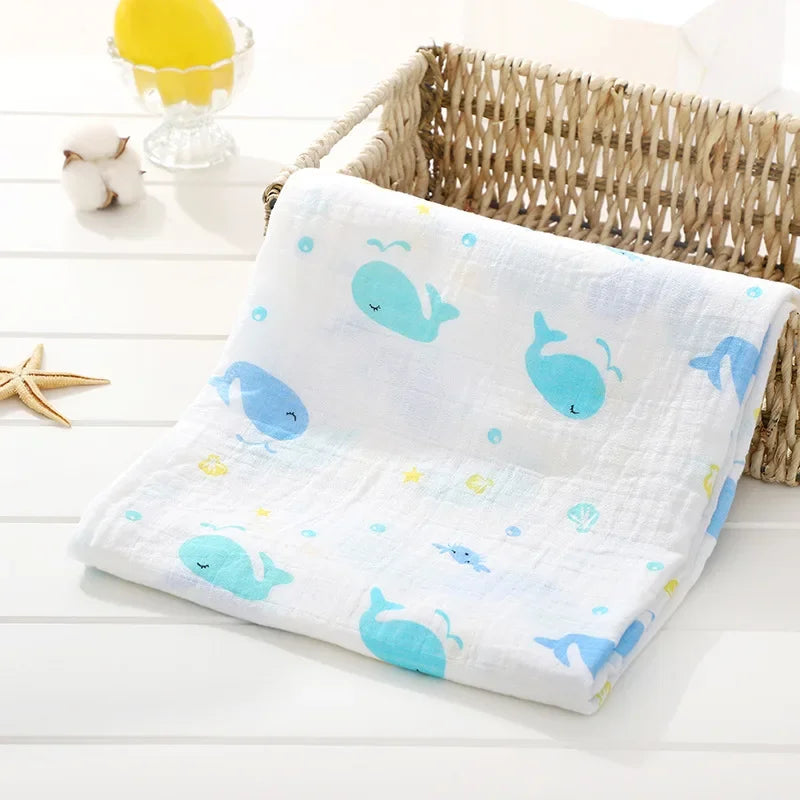 120x110cm Muslin Diaper Baby Blankets Newborn Swaddle Blanket Infant Gauze Bath Towel Baby Warp