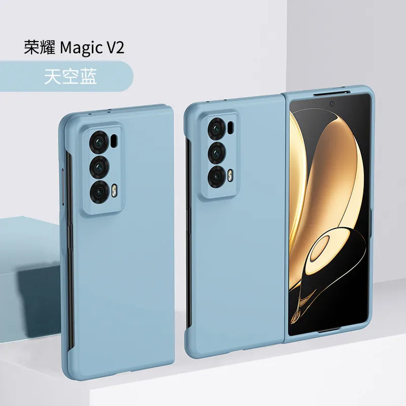 PC Hard Shell Phone Case For Honor Magic V2 Solid Color Protective Cover