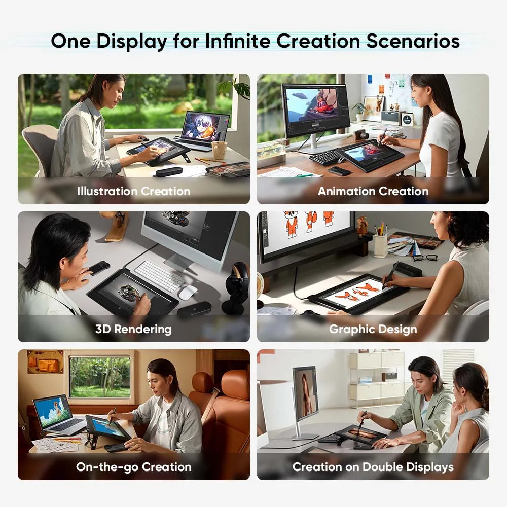 XPPen Artist Ultra 16 4K OLED Graphic Monitor New Touch-screen Drawing Display with Dual X3 Pro Stylus for 3D Modeling Animation