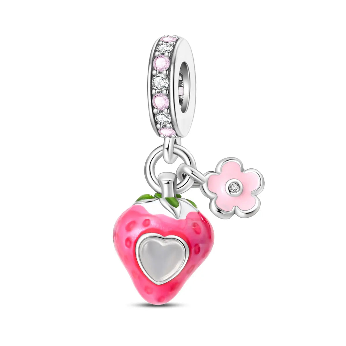 New 925 Silver Plated Strawberry Cherry Avocado Fruit Charms Beads Fit 3mm 925 Original Bracelets DIY Birthday Jewelry Gift
