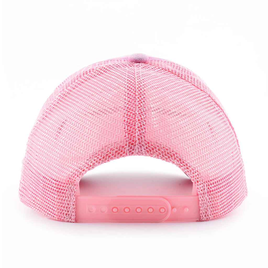 Boné de basebol rosa em ganga lavada para mulher, boné de pala para primavera e verão, boné snapback para homem, boné de camionista hip hop, chapéu de rede respirável