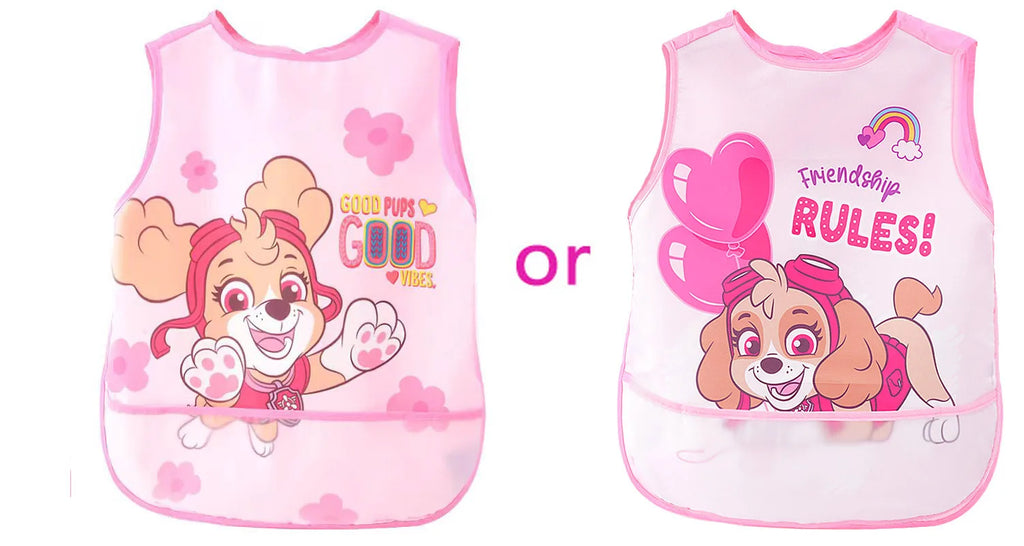 Genuine Paw Patrol Baby Bibs Colorful Cartoon Waterproof Bib Infant Eating Children Drawing Sleeveless Pocket Apron Self Feeding