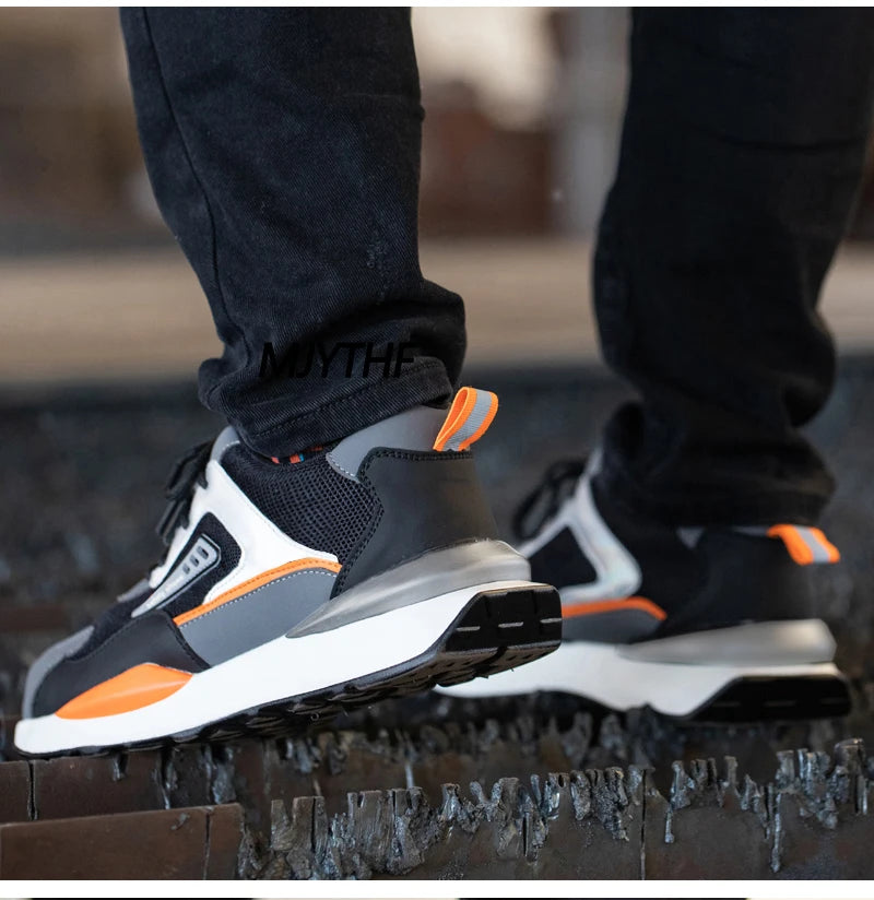 High Quality Indestructible Safety Shoes Men Work Sneakers Light Security Boots Men Puncture-Proof Work Boots Steel Toe Shoes