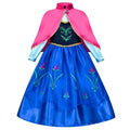 Girl Princess Dress Halloween Cosplay 2026 Party Anna Costume Snow Queen Princess Clothes Children Outfit 2-10 Y