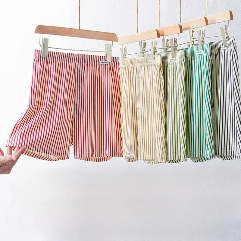 3Pack Mens Boxers Striped Aro Pants Cotton Boxershorts Men Pajama Pants Loose Breathable Boys Underwear Boxer Hombre Men