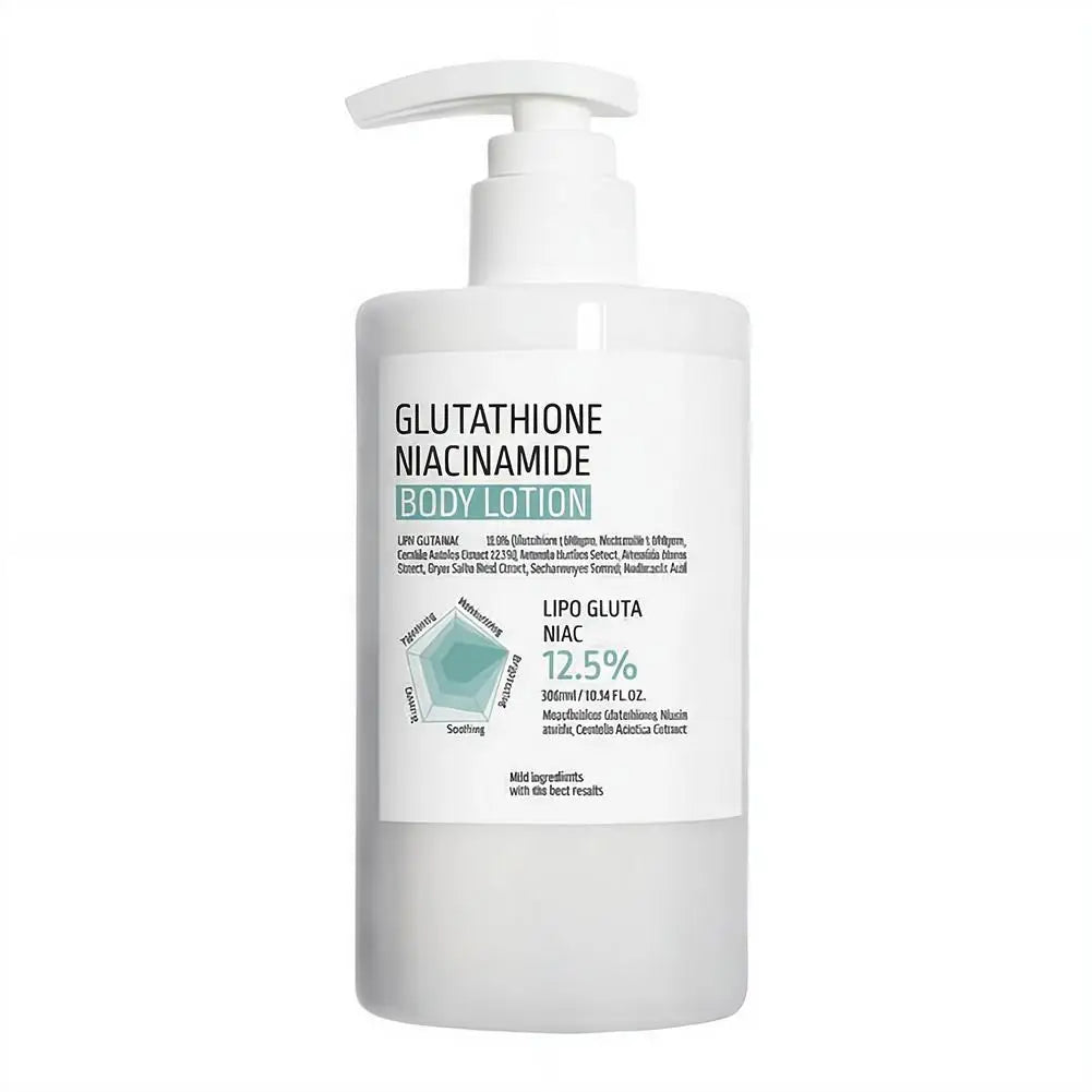 Glutathione Niacinamide Nourishing Body Lotion 300ml Deep Hydrating Gentle Cream Brightening Repair Rough Dry Body Skin Care