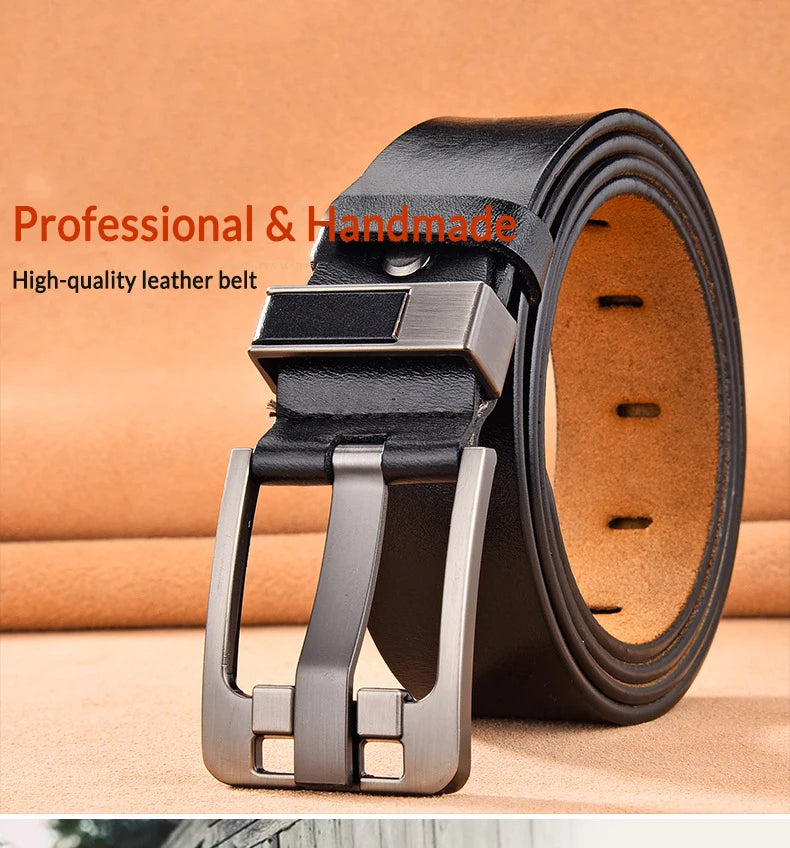 Plus Size 140 150 160 170cm Belt Male Fashion Men's Luxury Designer Cowskin Belts for Jeans Genuine Leather Pin Buckle Belt