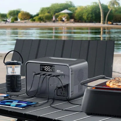 Portable Power Station 300W 256Wh Solar Generator with Power Battery for Outdoor Camping Emergency Backup Use