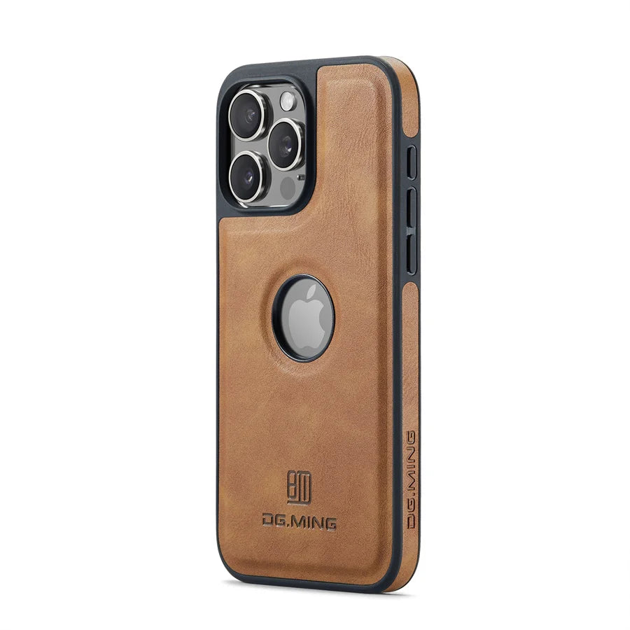 Luxury Strong Magnetic Leather Case for iPhone 16 Pro Max 17 Air 15 14 Plus 13 12 11 Logo View Wireless Macsafe Magsafe Cover