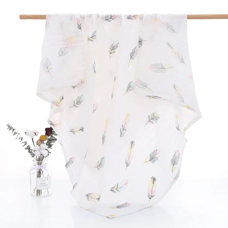 120x110cm Muslin Diaper Baby Blankets Newborn Swaddle Blanket Infant Gauze Bath Towel Baby Warp